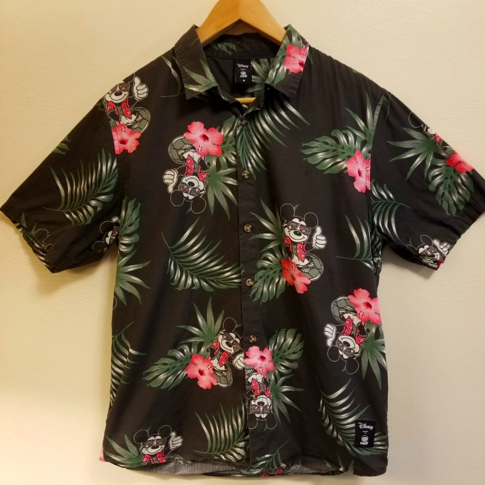 NEFF x Disney Button Up Mickey Tropical Short Sleeve Shirt - Picture 1 of 5